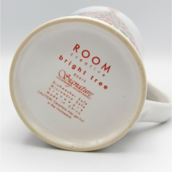 Bright Tree Christmas Coffee Mug Tall Latte Signature Housewares Room Creative - Picture 8 of 10